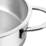 قابلمه کم عمق استیل 24 سانتی متر نهیر مدل Silver Trend