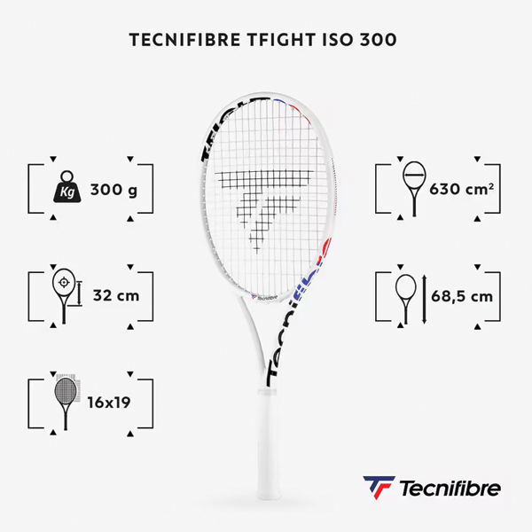 راکت تنیس تکنافایبر مدل Tfight 300 ISO
