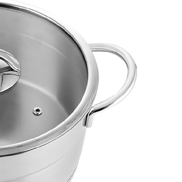 قابلمه استیل 24 سانتی متر نهیر مدل Silver Matte Trend
