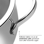 سرویس قابلمه استیل 8 پارچه نهیر مدل Silver Lüks
