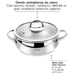 سرویس قابلمه استیل 8 پارچه نهیر مدل Silver Lüks