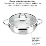 سرویس قابلمه استیل 8 پارچه نهیر مدل Silver Lüks