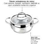 سرویس قابلمه استیل 8 پارچه نهیر مدل Silver Lüks