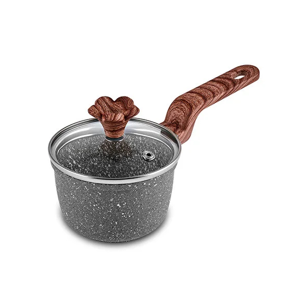 قابلمه شیرجوش گرانیت کوچک امسان مدل Dark Silver Biogranit