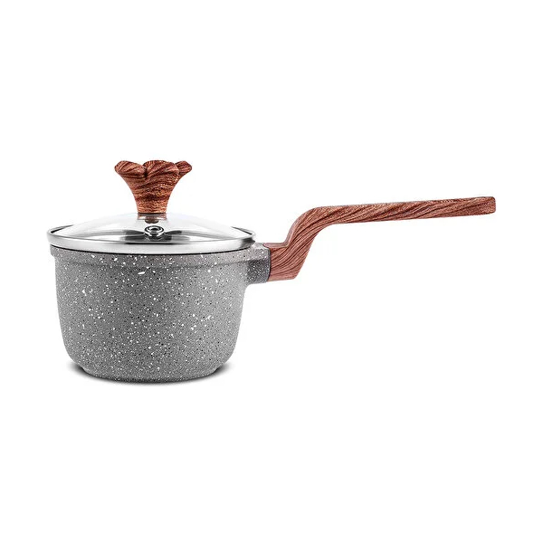 قابلمه شیرجوش گرانیت کوچک امسان مدل Dark Silver Biogranit