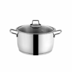 سرویس قابلمه استیل 8 پارچه نهیر مدل Silver Klasik Bombeli