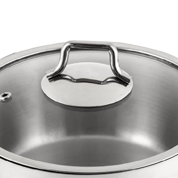 سرویس قابلمه استیل 8 پارچه نهیر مدل Silver Klasik Bombeli