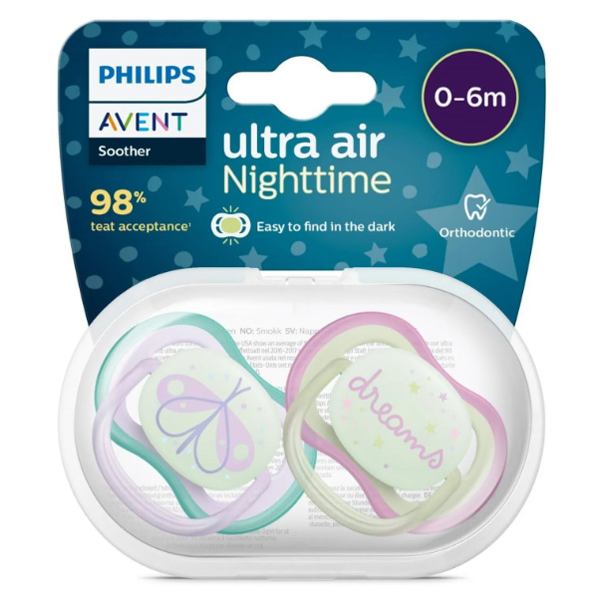 پستانک فیلیپس اونت مدل Ultra Air Nighttime SCF376/17