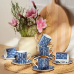 سرویس قهوه خوری 6 نفره امسان مدل Blue Star