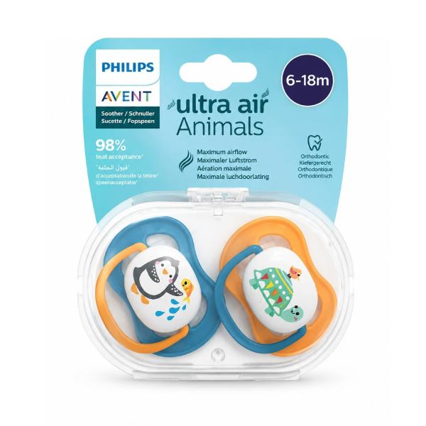 ست پستانک دو عددی اونت مدل Ultra Air Animals