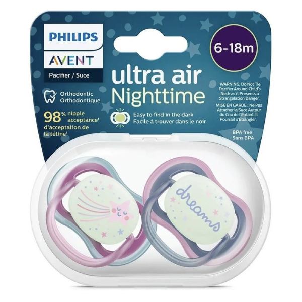 ست پستانک دو عددی اونت مدل Ultra Air Nighttime ستاره دنباله دار