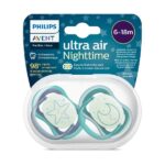 ست پستانک دو عددی اونت مدل Ultra Air Nighttime SCF376/13