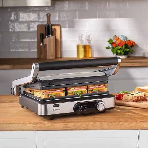 دستگاه گریل و توستر 6 برش امسان مدل Grillmaster Inox