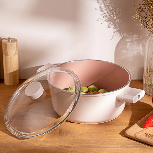 قابلمه گود سرامیکی سایز 24 امسان مدل Swiss Crystal