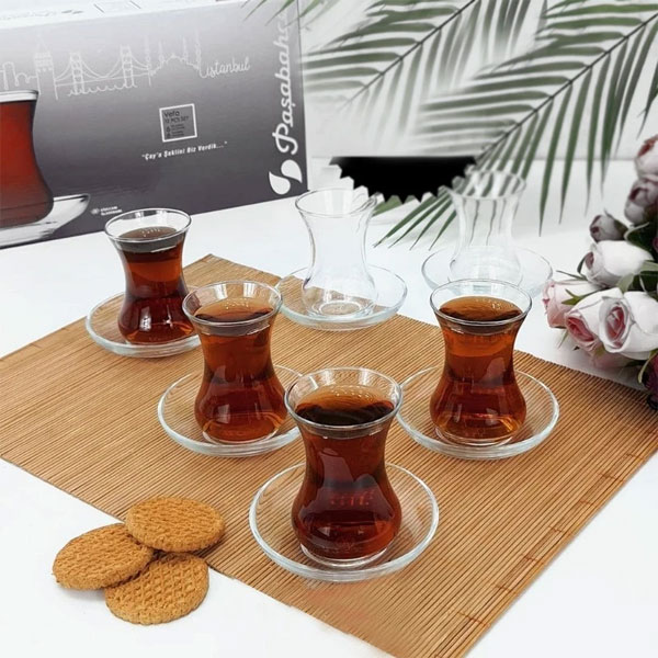 استکان و نعلبکی 120 سی سی پاشاباغچه مدل USKUDAR بسته 6 عددی کد 97177