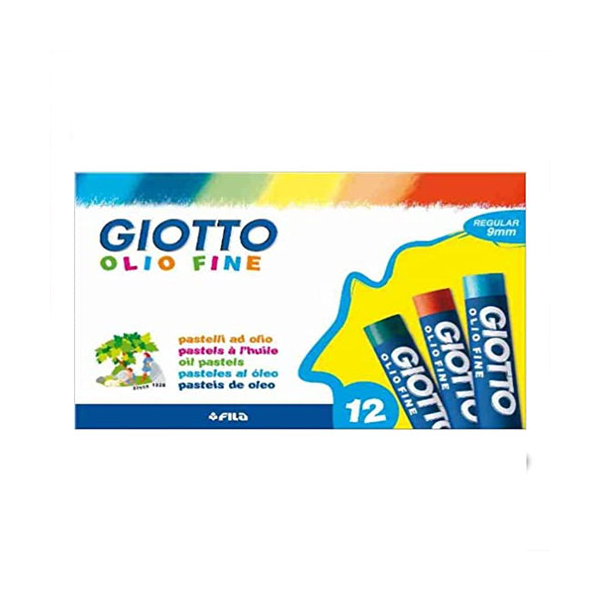 پاستل روغنی 12 رنگ جیوتو مدل Olio Fine Maxi