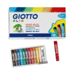 مداد شمعی 12 رنگ جیوتو مدل Olio Maxi