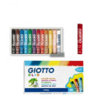 مداد شمعی 12 رنگ جیوتو مدل Olio Maxi