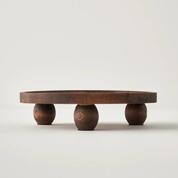 استند سرو چوبی گرد 25 سانتی متر بلا میسون مدل Wooden