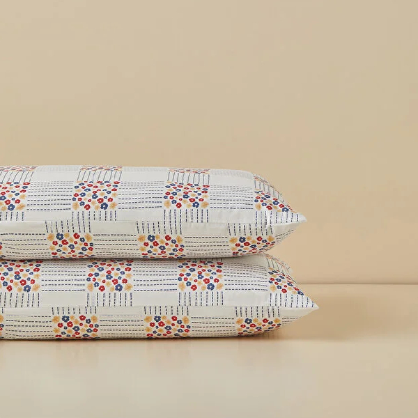 روبالشی 2 عددی 50 × 70 سانتی متر انگلیش هوم مدل Daisy Plaid