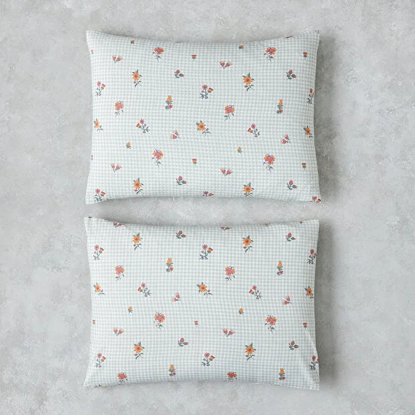 روبالشی 2 عددی 50 × 70 سانتی متر انگلیش هوم مدل Floral Plaid