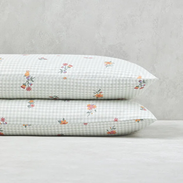 روبالشی 2 عددی 50 × 70 سانتی متر انگلیش هوم مدل Floral Plaid