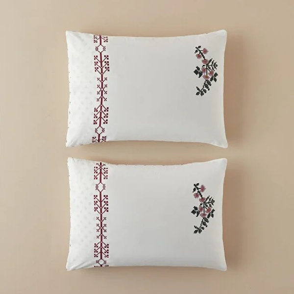 روبالشی 2 عددی 50 × 70 سانتی متر انگلیش هوم مدل Etamine Flower