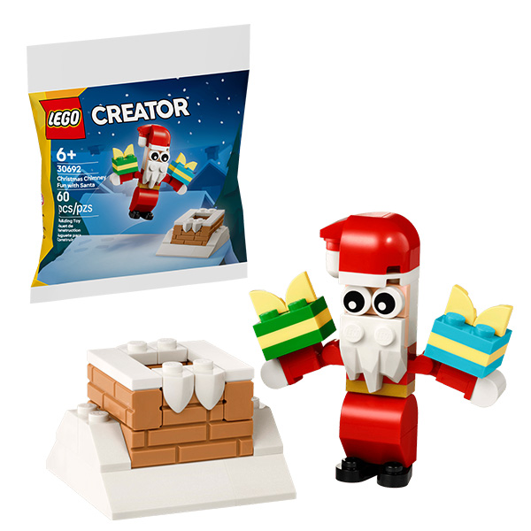 1111947-01 لگو سری کریتور مدل سرگرمیهای کریسمسی در کنار دودکش با بابانوئل کد 30692