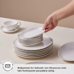 سرویس صبحانه خوری 6 نفره 34 پارچه کاراجا هوم مدل Stream Bone Middle - Image 5