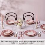 سرویس غذاخوری 6 نفره 24 پارچه کاراجا هوم مدل Diana Rose - Image 4