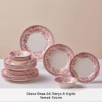 سرویس غذاخوری 6 نفره 24 پارچه کاراجا هوم مدل Diana Rose - Image 7