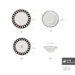 سرویس غذاخوری 6 نفره 24 پارچه کاراجا مدل Elegance Bone Aries - Image 5