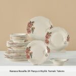 سرویس غذاخوری 6 نفره 24 پارچه کاراجا هوم مدل Roselle - Image 9