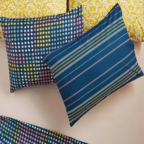 روبالشی 2 عددی 50 × 70 سانتی متر انگلیش هوم مدل Daisy Patchwork