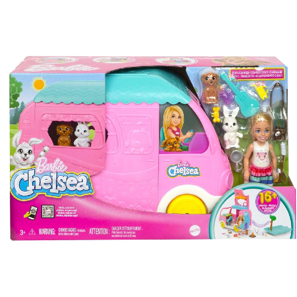 عروسک باربی مدل Chelsea 2in1 Camper کد HNH90