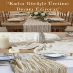 رانر 90 × 200 سانتی متر 100٪ پنبه کامیز مدل Bohem سفید