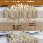 رانر 90 × 200 سانتی متر 100٪ پنبه کامیز مدل Bohem سفید