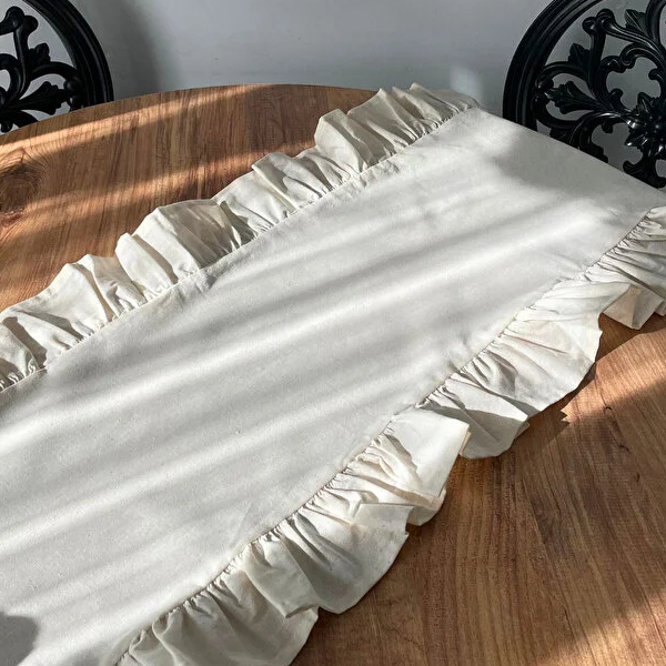 رانر چین دار 40 × 150 سانتی متر کتان و پنبه کامیز
