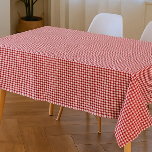 رومیزی چهارخانه پنبه ای 140 × 140 سانتی متر کامیز مدل Pötikare