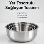 سرویس کاسه استیل 3 عددی وینو