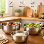 سرویس کاسه استیل 3 عددی وینو