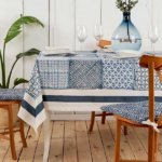 رومیزی 150 × 240 سانتی متر کاراجا هوم مدل Castore آبی
