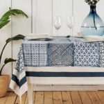 رومیزی 150 × 240 سانتی متر کاراجا هوم مدل Castore آبی