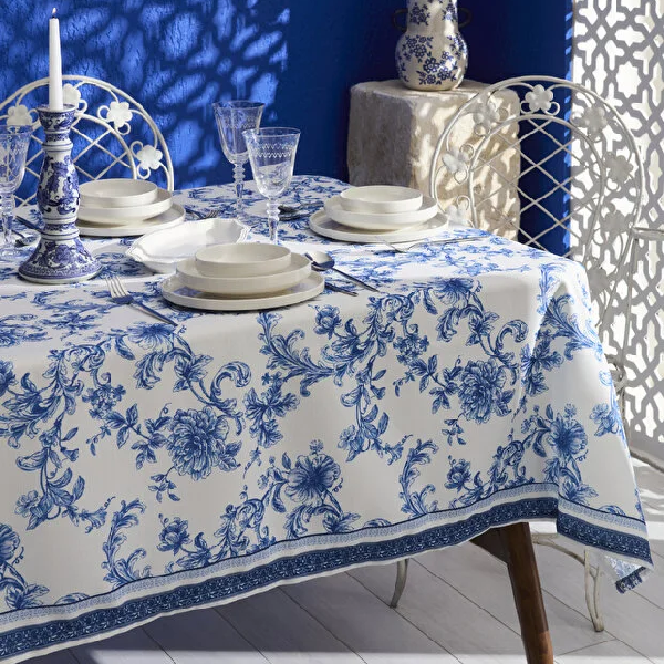 رومیزی 150 × 220 سانتی متر کاراجا هوم مدل Rosario آبی