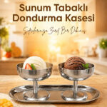 ست 3 پارچه ظروف سرو بستنی و تنقلات وینو