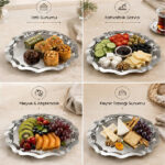 ست 2 عددی سینی سرو فلزی 24 سانتی متر وینو