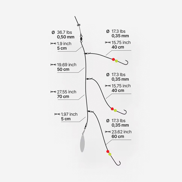 ریگ آماده ماهیگیری ساحلی کاپرلان کد 02