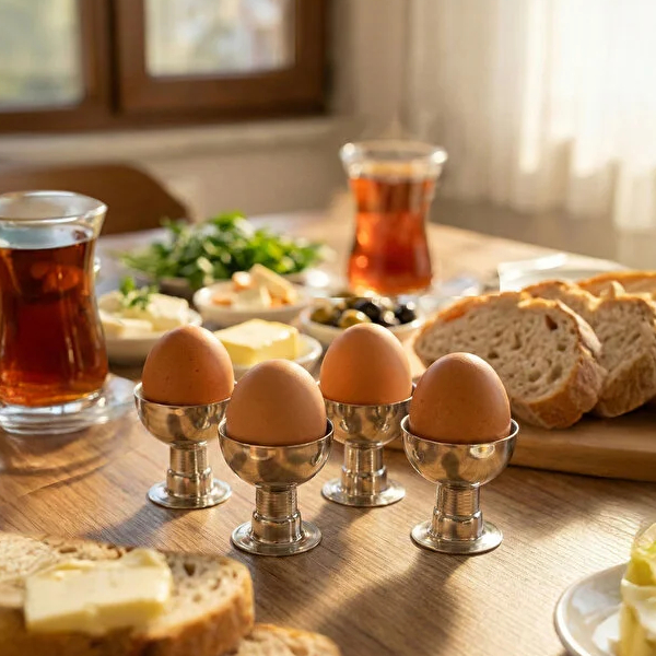 ست 4 عددی ظروف سرو تخم مرغ فلزی وینو