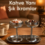 ست 3 عددی ظروف سرو بستنی و دسر فلزی وینو