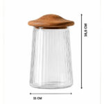 بانکه شیشه ای 950 میلی لیتر کیچن لایف مدل Akasya Mushroom